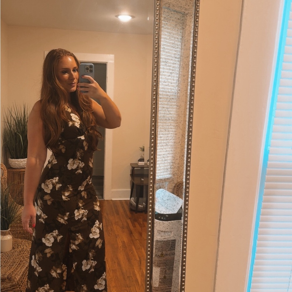 Floral Sleeveless halter Dress